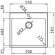 Maidtec Inset Ledge Ένθετος Νεροχύτης Inox Σατινέ Μ55xΠ50.5cm Ασημί