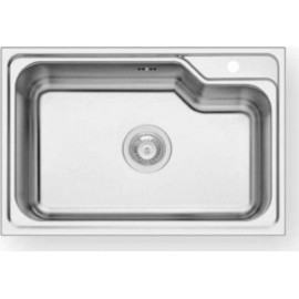 Maidtec Ethra 1B Ένθετος Νεροχύτης Inox Σατινέ Μ68.5xΠ45.5cm Ασημί