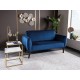80-1662 Καναπές ELSA 145x75x80cm velvet navy Bluvel 86 / wenge DIOMMI ELSAVGW
