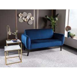80-1662 Καναπές ELSA 145x75x80cm velvet navy Bluvel 86 / wenge DIOMMI ELSAVGW