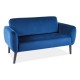 80-1662 Καναπές ELSA 145x75x80cm velvet navy Bluvel 86 / wenge DIOMMI ELSAVGW