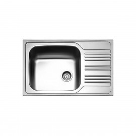 Maidtec Inset 1B 1D Ένθετος Νεροχύτης Inox Σατινέ Μ78xΠ50cm Ασημί