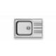 Maidtec Inset 1B 1D Ένθετος Νεροχύτης Inox Σατινέ Μ78xΠ50cm Ασημί