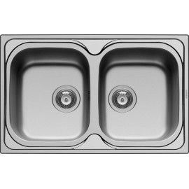 Maidtec Coventry 2B Ένθετος Νεροχύτης Inox Σατινέ Μ79xΠ50cm Ασημί
