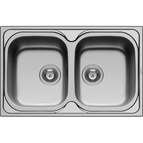 Maidtec Coventry 2B Ένθετος Νεροχύτης Inox Σατινέ Μ86xΠ50cm Ασημί