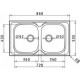 Maidtec Coventry 2B Ένθετος Νεροχύτης Inox Σατινέ Μ86xΠ50cm Ασημί