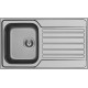 Maidtec Fedra 1B 1D Ένθετος Νεροχύτης Inox Σατινέ Μ86xΠ50cm Ασημί