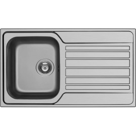 Maidtec Fedra 1B 1D Ένθετος Νεροχύτης Inox Σατινέ Μ86xΠ50cm Ασημί