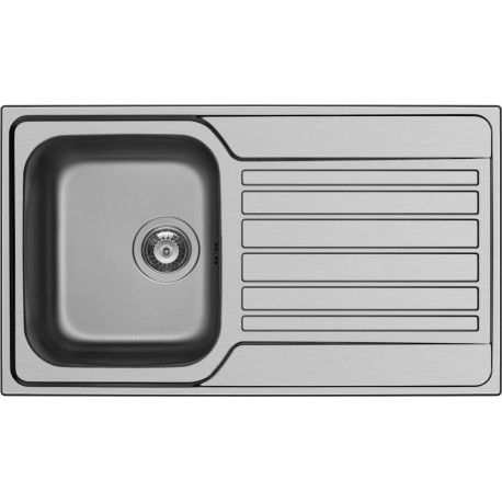 Maidtec Fedra 1B 1D Ένθετος Νεροχύτης Inox Σατινέ Μ86xΠ50cm Ασημί