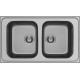 Maidtec Fedra 2B Ένθετος Νεροχύτης Inox Σατινέ Μ86xΠ50cm Ασημί