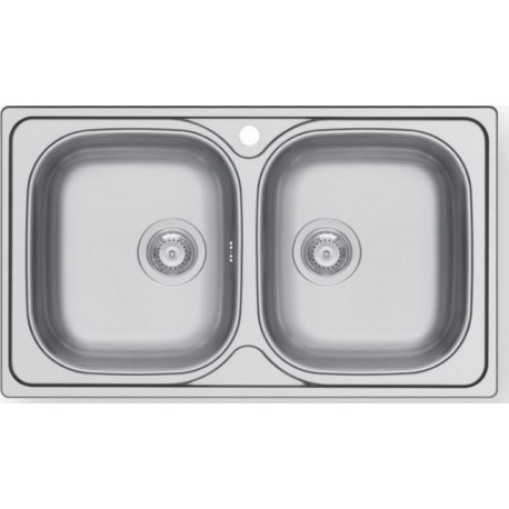 Maidtec Inset 2B Ένθετος Νεροχύτης Inox Σατινέ Μ86xΠ50cm Ασημί