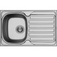 Maidtec Derby 1B 1D Ένθετος Νεροχύτης Inox Σατινέ Μ79xΠ50cm Ασημί