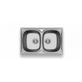 Maidtec Derby 2B Ένθετος Νεροχύτης Inox Σατινέ Μ79xΠ50cm Ασημί