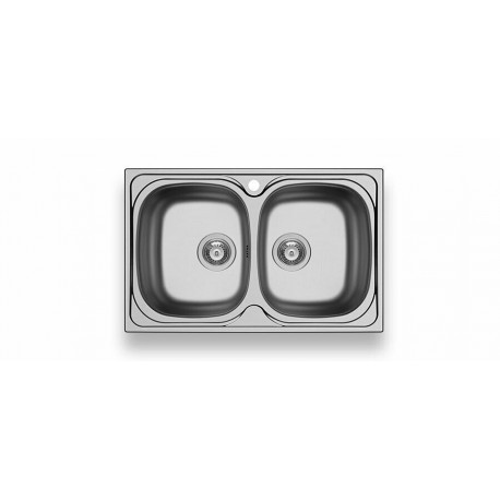 Maidtec Derby 2B Ένθετος Νεροχύτης Inox Σατινέ Μ79xΠ50cm Ασημί