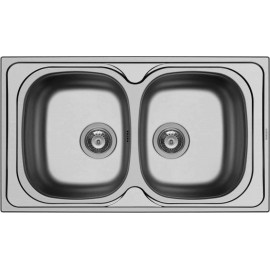 Maidtec Derby 2B Ένθετος Νεροχύτης Inox Σατινέ Μ86xΠ50cm Ασημί