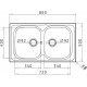 Maidtec Derby 2B Ένθετος Νεροχύτης Inox Σατινέ Μ86xΠ50cm Ασημί
