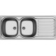 Maidtec Derby 2B 1D Ένθετος Νεροχύτης Inox Σατινέ Μ116xΠ50cm Ασημί