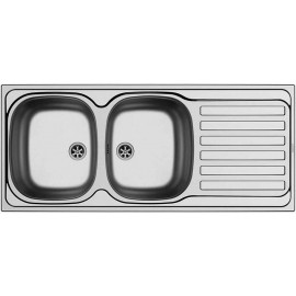 Maidtec Derby 2B 1D Ένθετος Νεροχύτης Inox Σατινέ Μ116xΠ50cm Ασημί