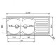 Maidtec Derby 2B 1D Ένθετος Νεροχύτης Inox Σατινέ Μ116xΠ50cm Ασημί