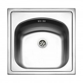 Maidtec Inset 1B Ένθετος Νεροχύτης Inox Σατινέ Μ44xΠ44cm Ασημί