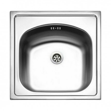 Maidtec Inset 1B Ένθετος Νεροχύτης Inox Σατινέ Μ44xΠ44cm Ασημί