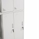 ΦΟΡΙΑΜΟΣ ΜΕΤΑΛΛΙΚΟΣ BRAILA HM5546.11 6 ΝΤΟΥΛΑΠΑΚΙΑ ΜΕ ΚΛΕΙΔΑΡΙΕΣ-ΓΚΡΙ 90x45x185Υεκ.