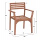 ΠΟΛΥΘΡΟΝΑ ΕΞΩΤ.ΧΩΡΟΥ ERMIONI HM18129 ΞΥΛΟ TEAK--ΦΥΣΙΚΟ ΧΡΩΜΑ 60x59x84Υεκ.