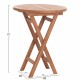 ΤΡΑΠΕΖΙ ΣΚΗΝΟΘΕΤΗ ΣΤΡΟΓΓΥΛΟ ERIS HM18119 ΞΥΛΟ TEAK--ΦΥΣΙΚΟ Φ60x75Υεκ.