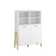 TO-BELLE2DWHITE Βιβλιοθήκη Belle Λευκό 102.5x41x152.5cm