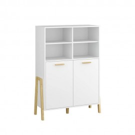 TO-BELLE2DWHITE Βιβλιοθήκη Belle Λευκό 102.5x41x152.5cm