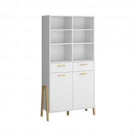 TO-BELLE2D2SWHITE Βιβλιοθήκη Belle Λευκό 102.5x41x197cm