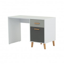 TO-TIMMY1D1S120 Γραφείο Timmy Λευκό-Γραφίτη-Γκρι 120x53.7x77cm