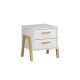TO-BELLE2SWHITE Κομοδίνο Belle Λευκό 50x41x49cm