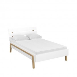 BELLEBED120 Κρεβάτι Belle με πάτωμα Λευκό 120x200cm