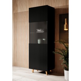 60-19865 PAFOS Standing cabinet black/black DIOMMI CAMA-PAFOS-WITRYNA-CZ/CZ
