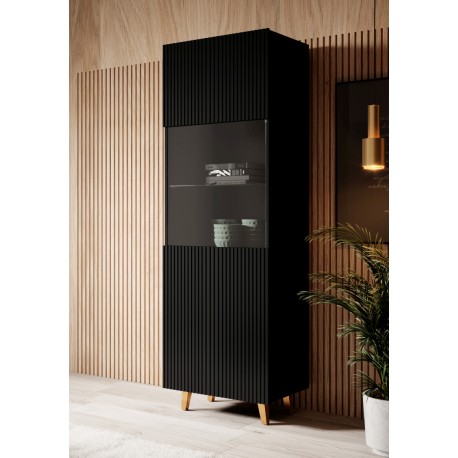 60-19865 PAFOS Standing cabinet black/black DIOMMI CAMA-PAFOS-WITRYNA-CZ/CZ
