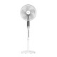 151231-0007 Osio OSF-9010 Λευκός ανεμιστήρας δαπέδου 16”, 3 ταχυτήτων με οθόνη και τηλεχειριστήριο-50W
