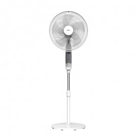 151231-0007 Osio OSF-9010 Λευκός ανεμιστήρας δαπέδου 16”, 3 ταχυτήτων με οθόνη και τηλεχειριστήριο-50W