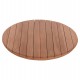 ΕΠΙΦΑΝΕΙΑ ΤΡΑΠΕΖΙΟΥ ΣΤΡΟΓΓΥΛΗ HM18132 ΞΥΛΟ TEAK--ΦΥΣΙΚΟ Φ60x4(πάχος)εκ.