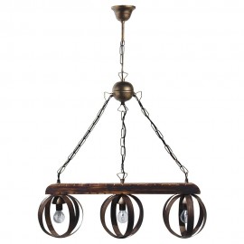 AR/ GA 229 ΦΩΤΙΣΤΙΚΟ ΚΡΕΜΑΣΤΟ 3Φ ΞΥΛΙΝΗ ΡΑΓΑ ΜΕΤΑΛΙΚΕΣ ΜΠΑΛΕΣ