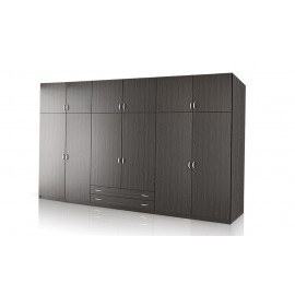 10-06-6f-270 Ντουλάπα 6φυλλη με πατάρι 270cm  x 60cm x 240 ύψος --ΚΩΔ.:10-06-6f-270