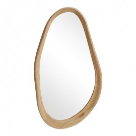 233-000038 Καθρέπτης οβάλ Baloa pakoworld mdf σε φυσική απόχρωση 44x4x80εκ