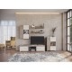 670158 Έπιπλο TV BARCELONA nordic δρυς/ άμμου γυαλιστερό 180x40x45,5 Άμμου γυαλιστερό