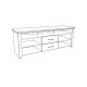 610243 Έπιπλο TV RUSTIC rustic λευκό 166,5x50,6x60 Rustic