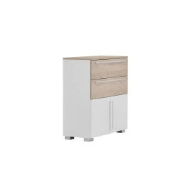 700362 Συρταριέρα κομότα LEONIDAS 80 premium δρυς/ λευκό 80x38x92 Premium δρυς|Λευκό