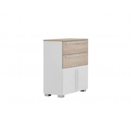 700362 Συρταριέρα κομότα LEONIDAS 80 premium δρυς/ λευκό 80x38x92 Premium δρυς|Λευκό