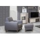 MM3061402 Ταμπουρέ Perla Γκρι 55x55x44εκ.
