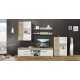 670144 Έπιπλο TV BARCELONA γκρι δρυς/ λευκό γυαλιστερό 180x40x45,5 Γκρι Δρυς|Λευκό γυαλιστερό