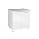 KD8014 Επιδαπέδιο ντουλάπι κουζίνας IN MDF D80 Λευκό γυαλιστερό 80x60x85εκ. Λευκό γυαλιστερό