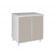 KD8014 Επιδαπέδιο ντουλάπι κουζίνας IN MDF D80 Λευκό γυαλιστερό 80x60x85εκ. Λευκό γυαλιστερό